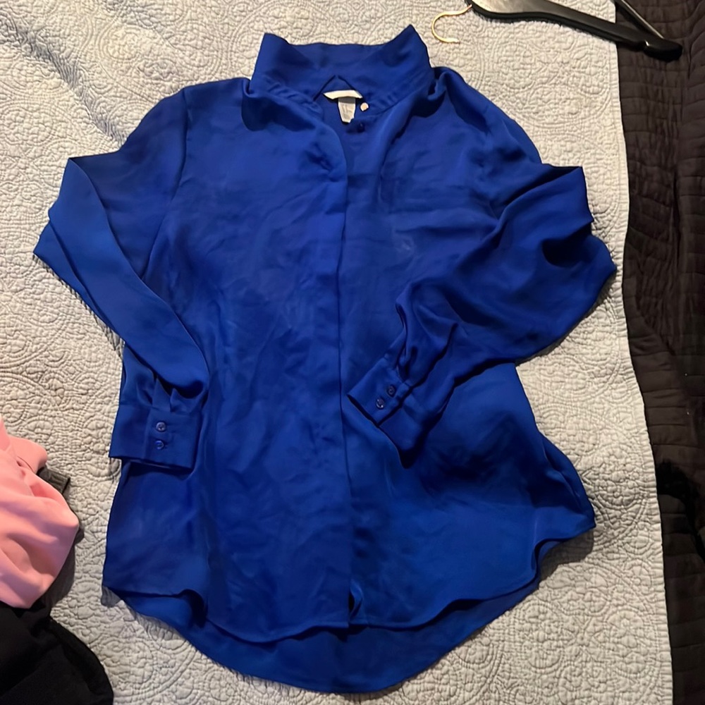 Royal blue H&M blouse